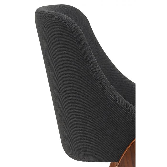 Esszimmerstuhl HLO-CP129 Stoff ~ walnuss/schwarz