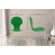 4er Set Besucherstuhl HLO-CP80 ~ grn