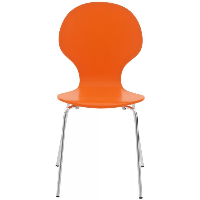 4er Set Besucherstuhl HLO-CP80 ~ orange