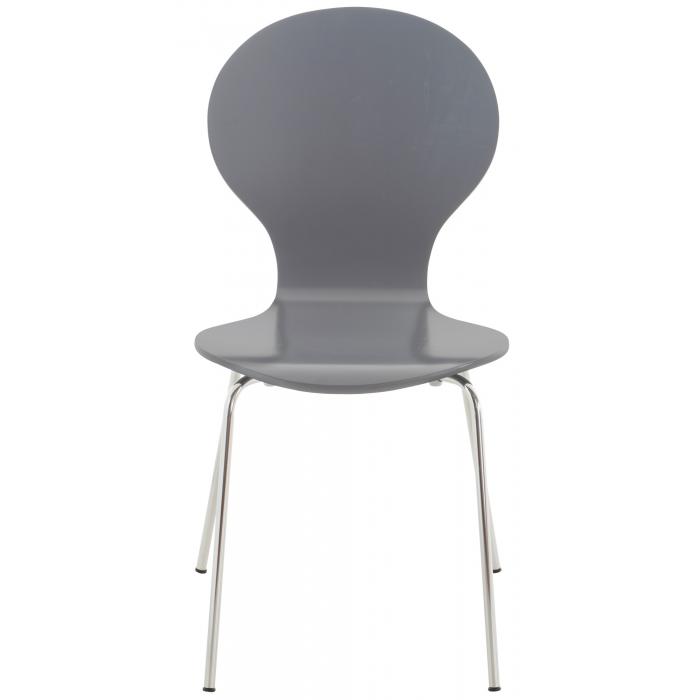 4er Set Besucherstuhl HLO-CP80 ~ grau