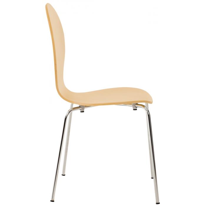 4er Set Besucherstuhl HLO-CP80 ~ natura