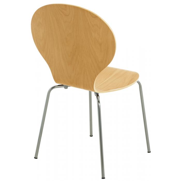 4er Set Besucherstuhl HLO-CP80 ~ natura