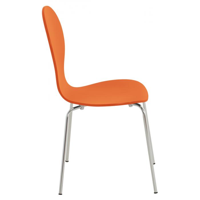 4er Set Besucherstuhl HLO-CP80 ~ orange