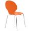 4er Set Besucherstuhl HLO-CP80 ~ orange