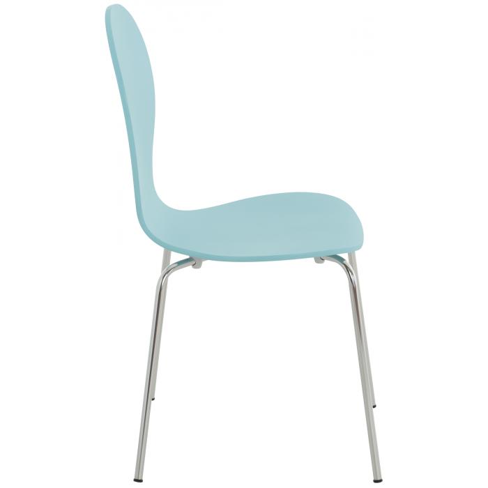 4er Set Besucherstuhl HLO-CP80 ~ hellblau