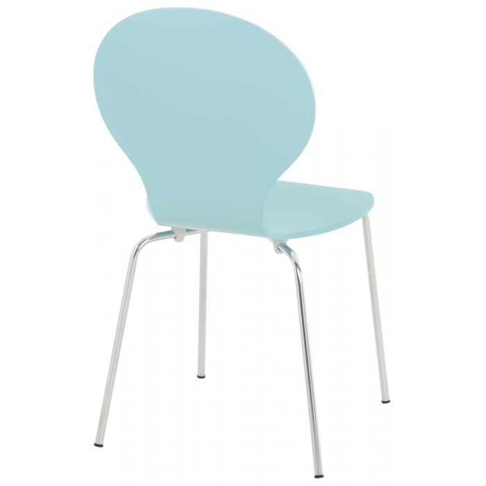 4er Set Besucherstuhl HLO-CP80 ~ hellblau
