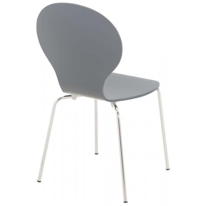 4er Set Besucherstuhl HLO-CP80 ~ grau