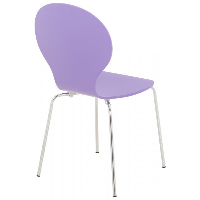 4er Set Besucherstuhl HLO-CP80 ~ lila