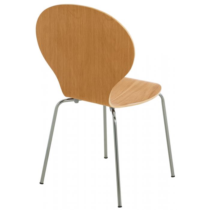 4er Set Besucherstuhl HLO-CP80 ~ eiche