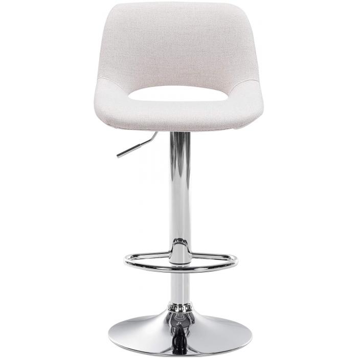 Barhocker HLO-CP244 Stoff chrom ~ creme