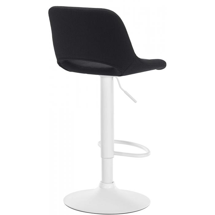 Barhocker HLO-CP244 Stoff wei ~ schwarz