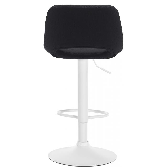Barhocker HLO-CP244 Stoff wei ~ schwarz
