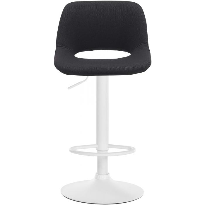 Barhocker HLO-CP244 Stoff wei ~ schwarz