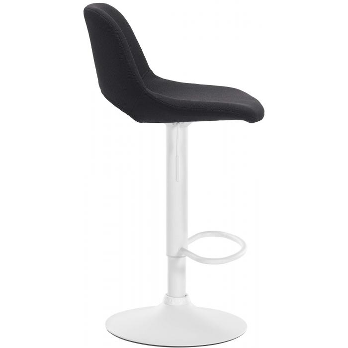 Barhocker HLO-CP244 Stoff wei ~ schwarz