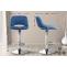 Barhocker HLO-CP243 Samt chrom ~ blau