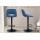 Barhocker HLO-CP243 Samt schwarz ~ blau