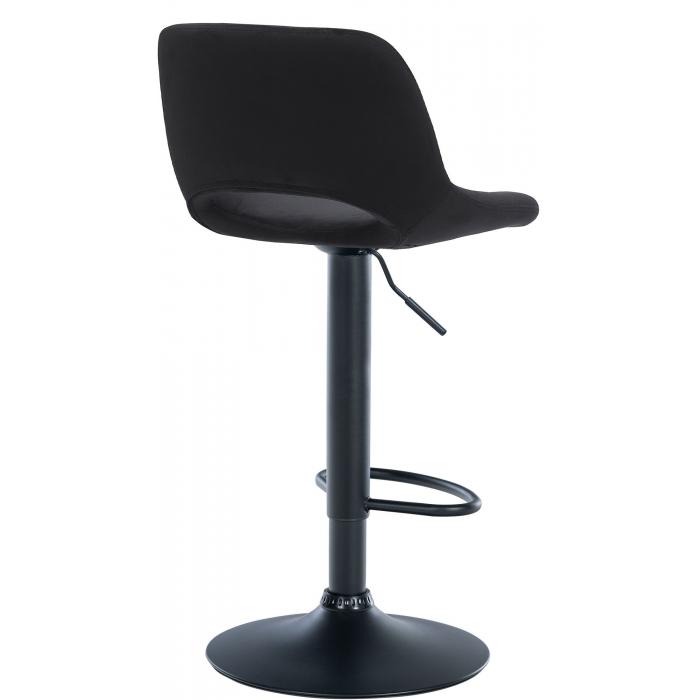 Barhocker HLO-CP243 Samt schwarz ~ schwarz
