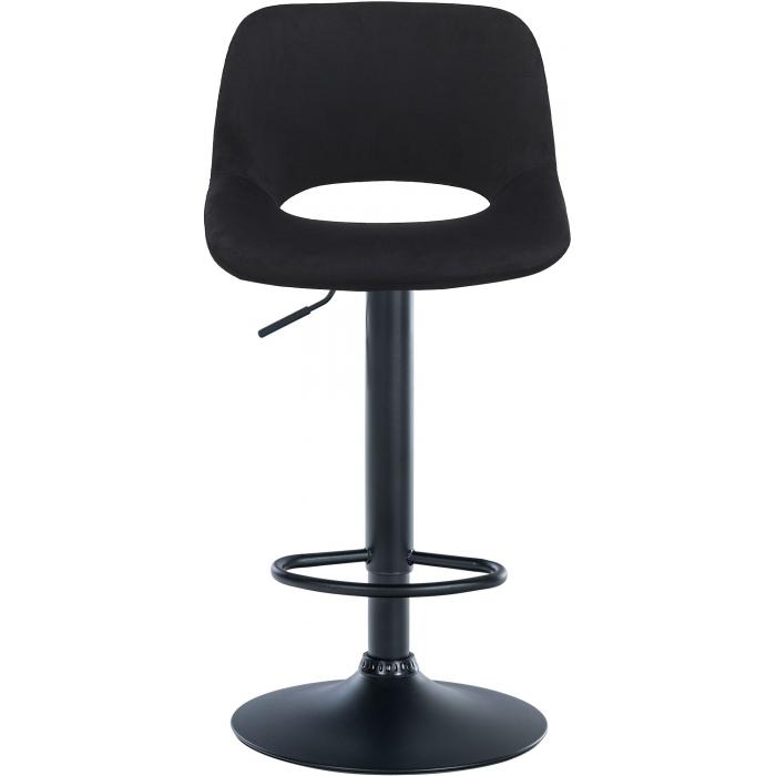 Barhocker HLO-CP243 Samt schwarz ~ schwarz