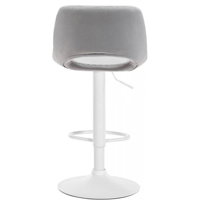 Barhocker HLO-CP243 Samt wei ~ hellgrau
