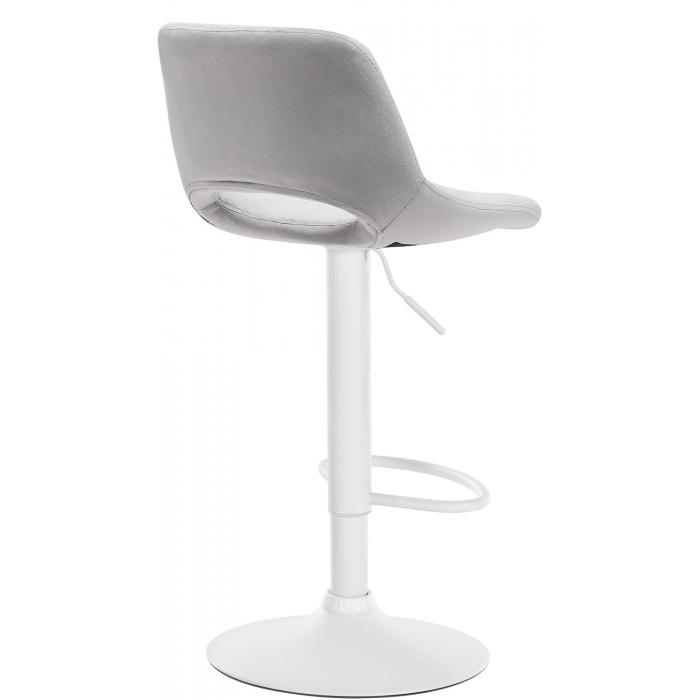 Barhocker HLO-CP243 Samt wei ~ hellgrau