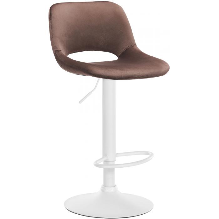 Barhocker HLO-CP243 Samt wei ~ braun