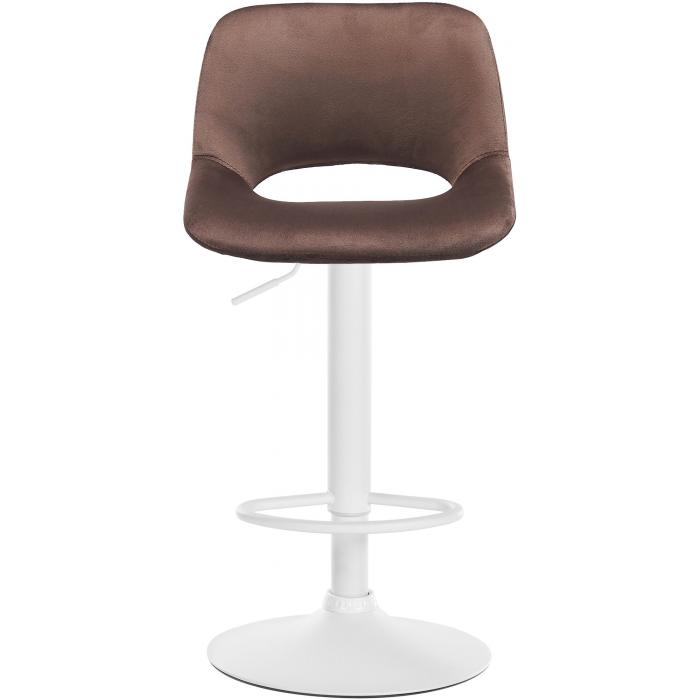 Barhocker HLO-CP243 Samt wei ~ braun