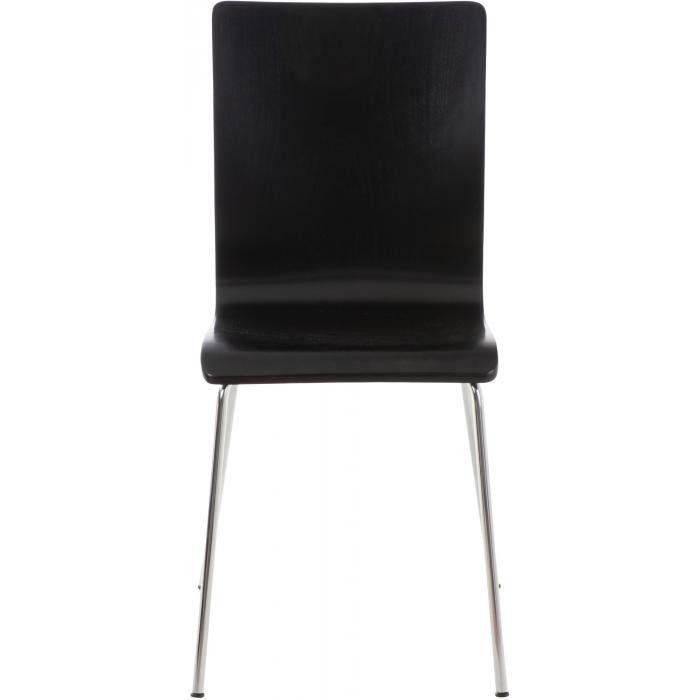 4er Set Besucherstuhl HLO-CP1 ~ schwarz