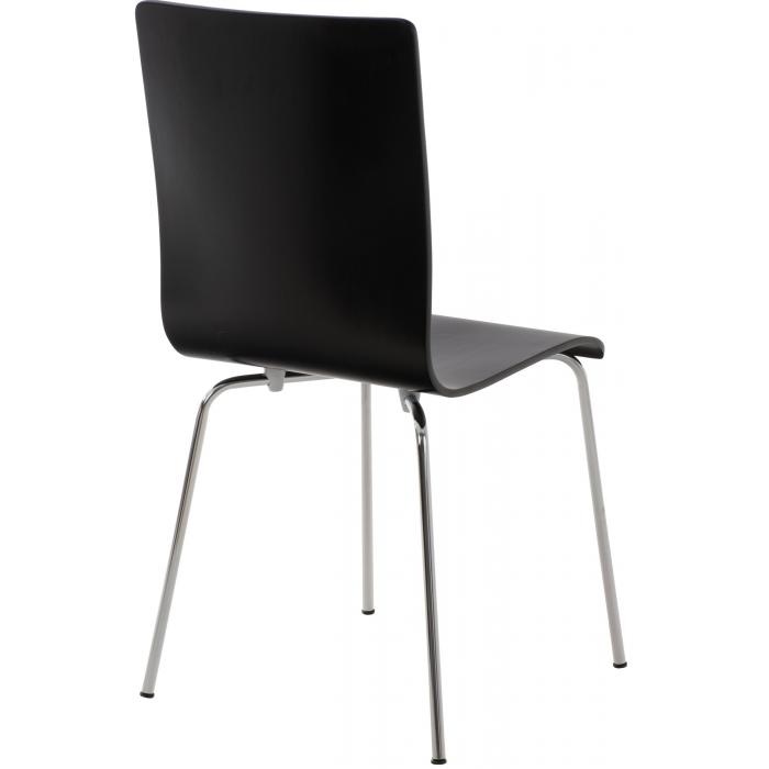 4er Set Besucherstuhl HLO-CP1 ~ schwarz
