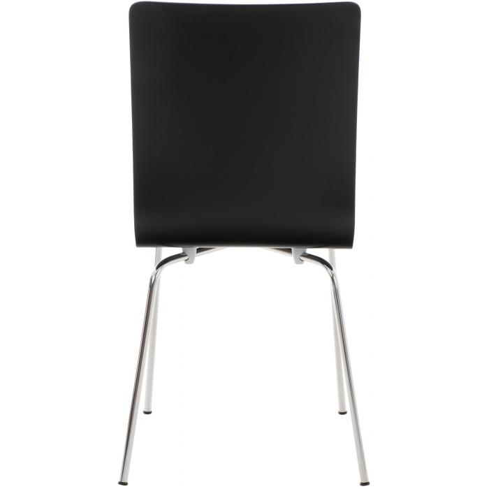 4er Set Besucherstuhl HLO-CP1 ~ schwarz