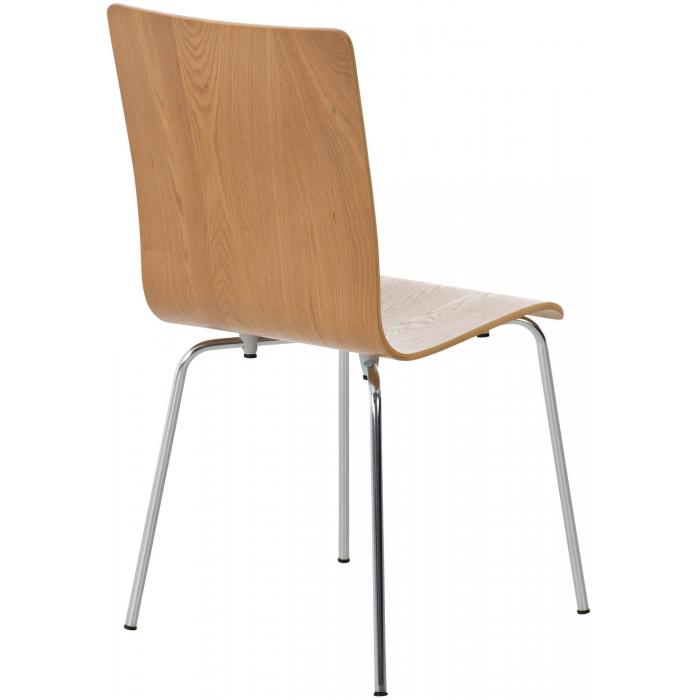 4er Set Besucherstuhl HLO-CP1 ~ eiche