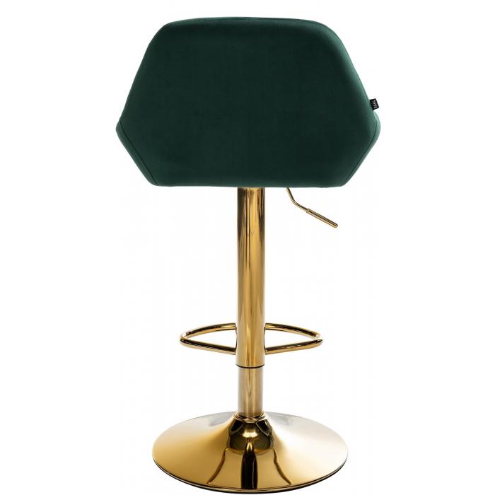 2er Set Barhocker HLO-CP8 Gold Samt ~ dunkelgrn