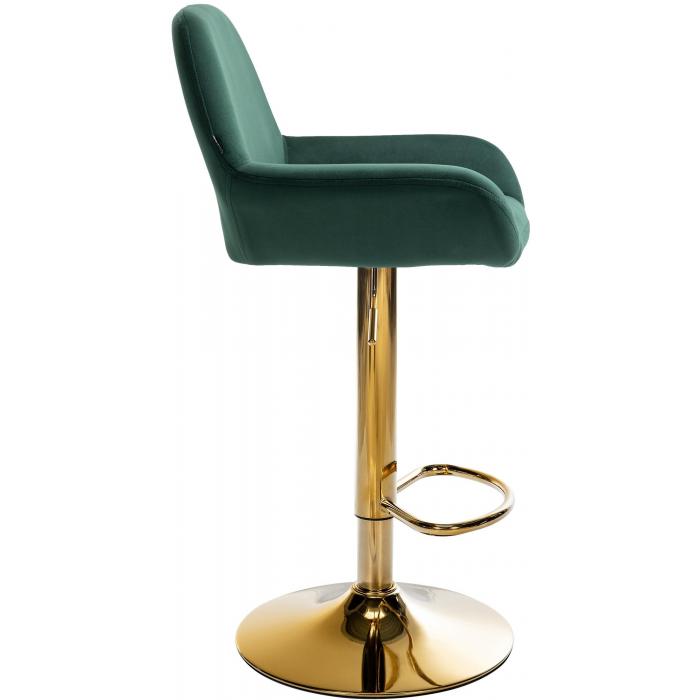 2er Set Barhocker HLO-CP8 Gold Samt ~ dunkelgrn