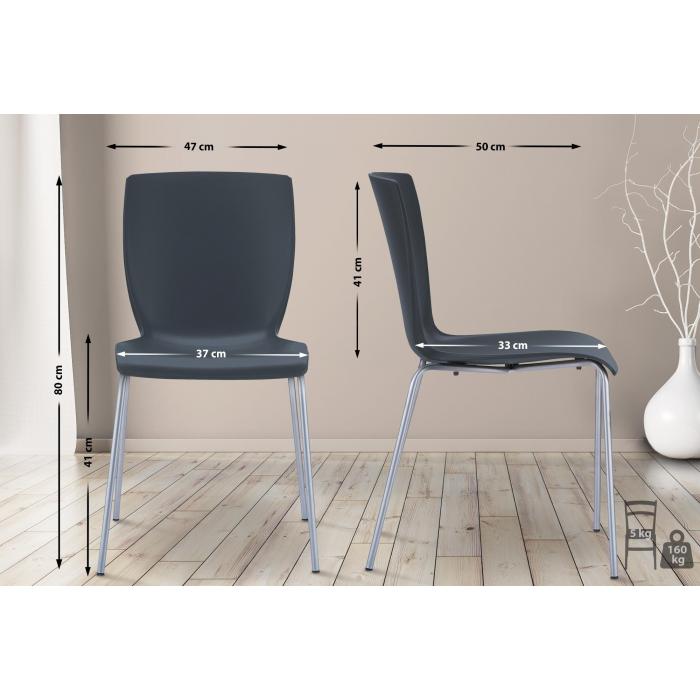 2er Set Sthle HLO-CP89 ~ schwarz