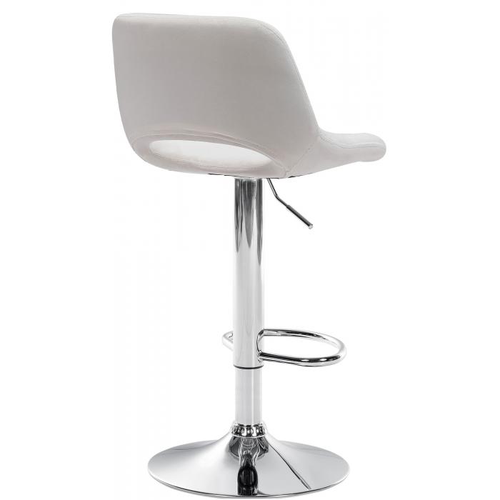 2er Set Barhocker HLO-CP243 Samt chrom ~ creme