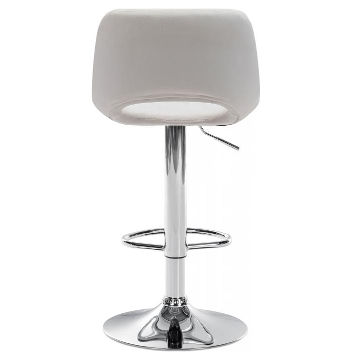 2er Set Barhocker HLO-CP243 Samt chrom ~ creme