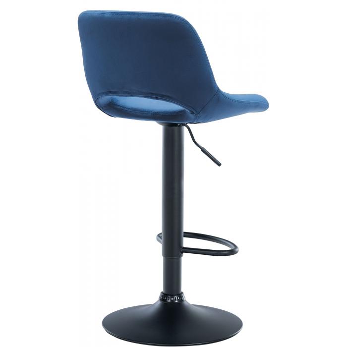 2er Set Barhocker HLO-CP243 Samt schwarz ~ blau