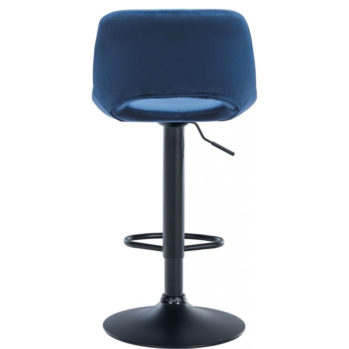 2er Set Barhocker HLO-CP243 Samt schwarz ~ blau
