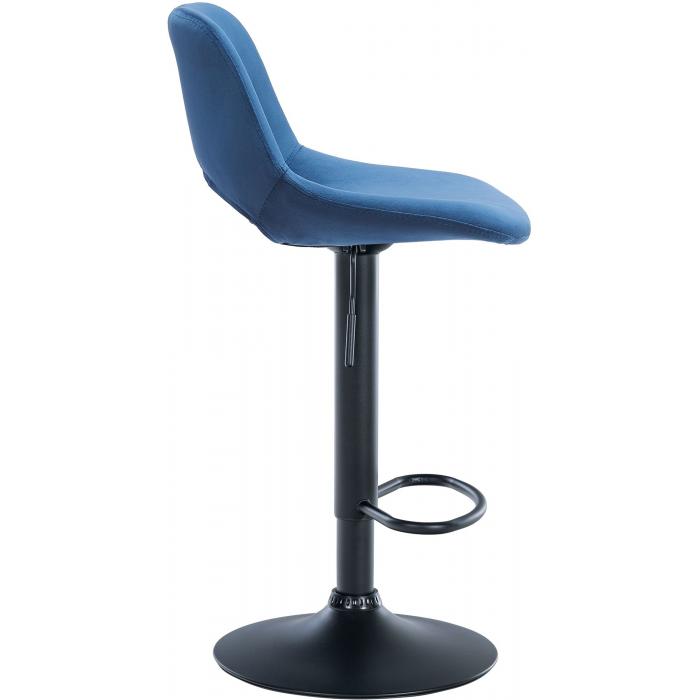 2er Set Barhocker HLO-CP243 Samt schwarz ~ blau