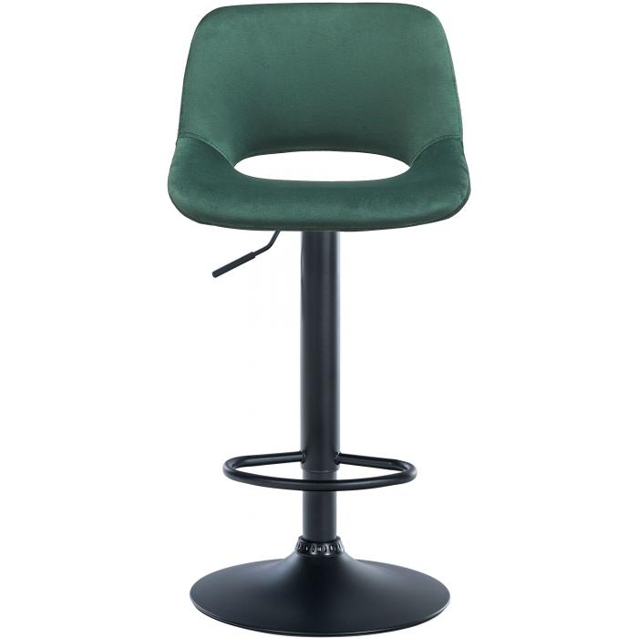 2er Set Barhocker HLO-CP243 Samt schwarz ~ grn