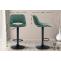 2er Set Barhocker HLO-CP243 Samt schwarz ~ grn