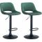 2er Set Barhocker HLO-CP243 Samt schwarz ~ grn