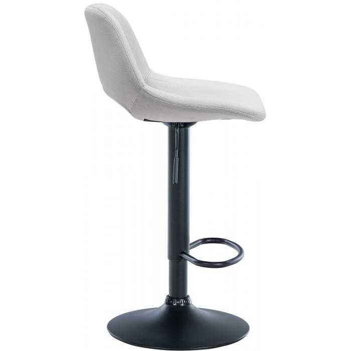 2er Set Barhocker HLO-CP243 Samt schwarz ~ hellgrau
