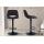 2er Set Barhocker HLO-CP243 Samt schwarz ~ schwarz