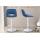 2er Set Barhocker HLO-CP243 Samt wei ~ blau