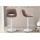 2er Set Barhocker HLO-CP243 Samt wei ~ braun