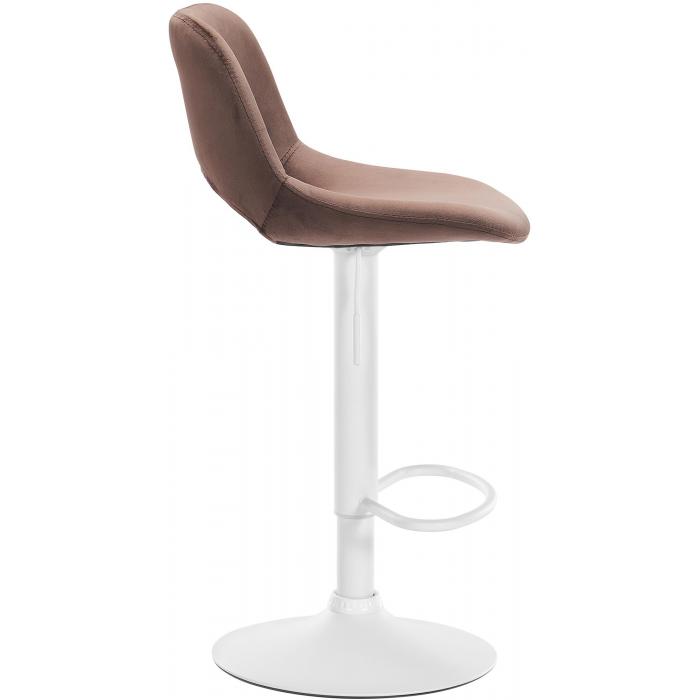2er Set Barhocker HLO-CP243 Samt wei ~ braun