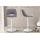 2er Set Barhocker HLO-CP243 Samt wei ~ dunkelgrau