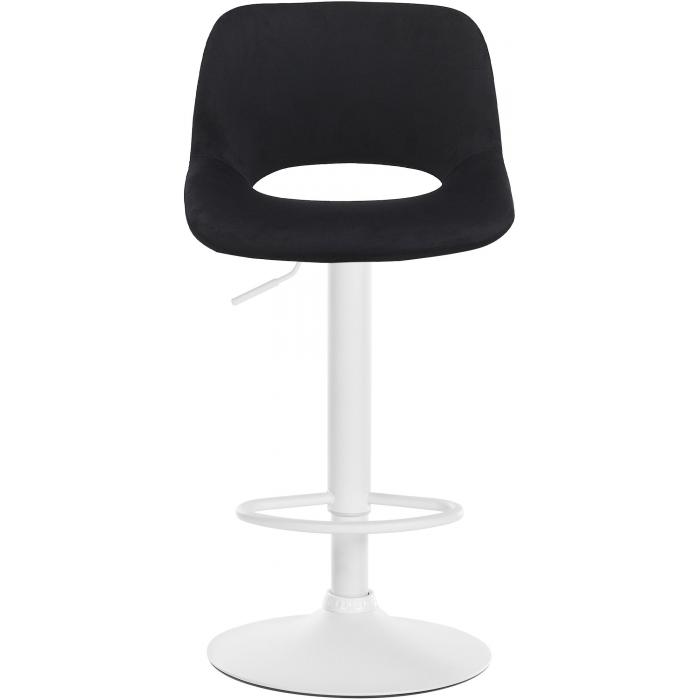 2er Set Barhocker HLO-CP243 Samt wei ~ schwarz