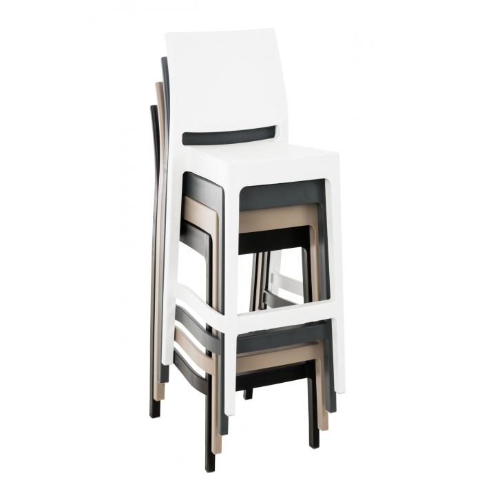 4er Set Barhocker HLO-CP39 ~ dunkelgrau