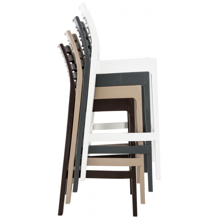 4er Set Barhocker HLO-CP59 ~ dunkelgrau